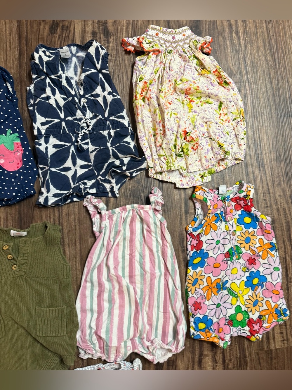 3-6 Months Baby Girl Romper Dress Shirt Bundle Spring Summer Infants - Picture 3 of 11